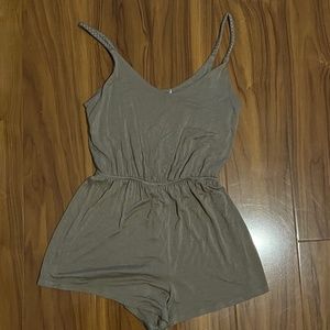 Sage Navy Green Romper Jumpsuit Small